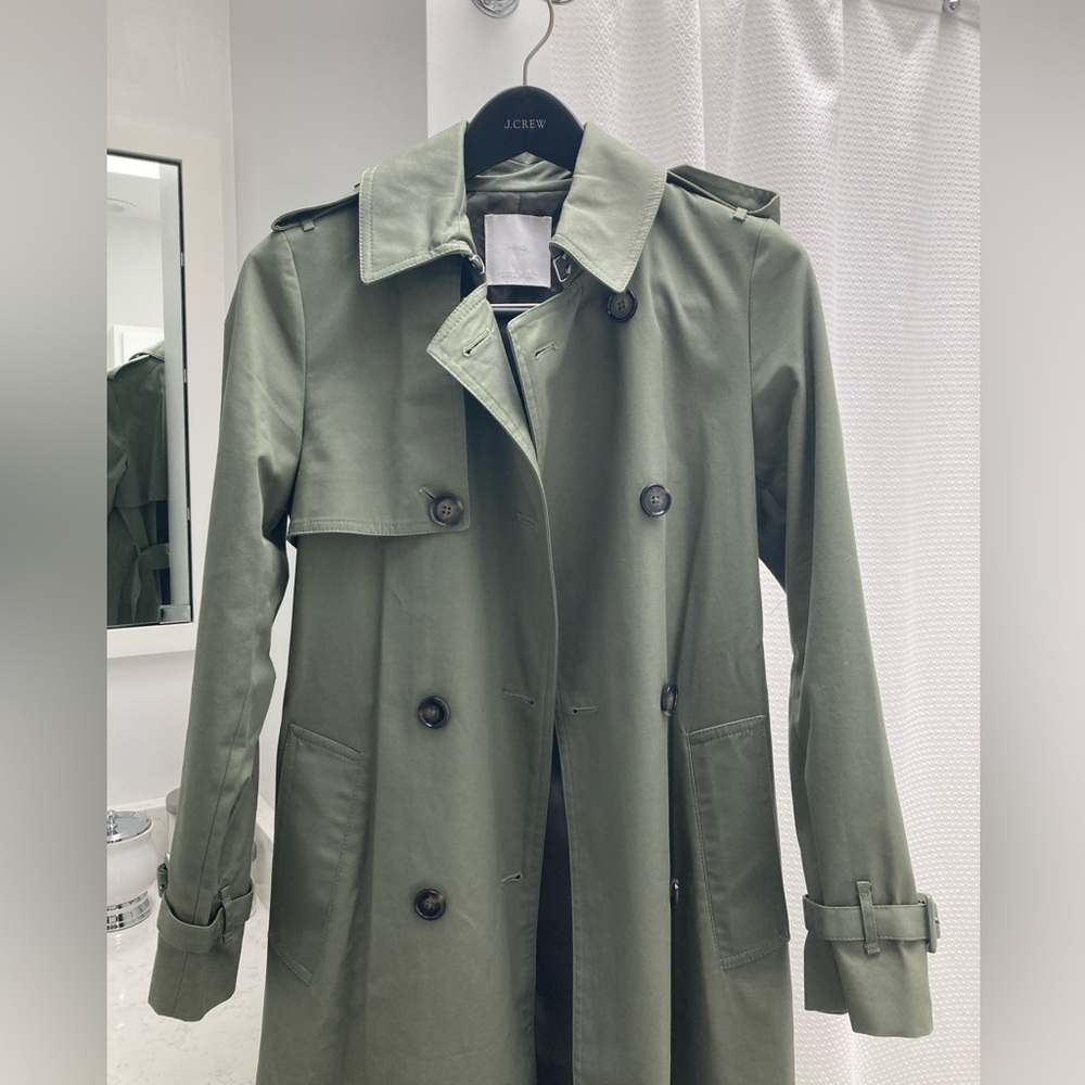 Mango classic trench coat in khaki